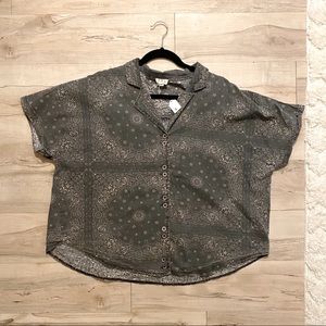 Paisley Button Up Top